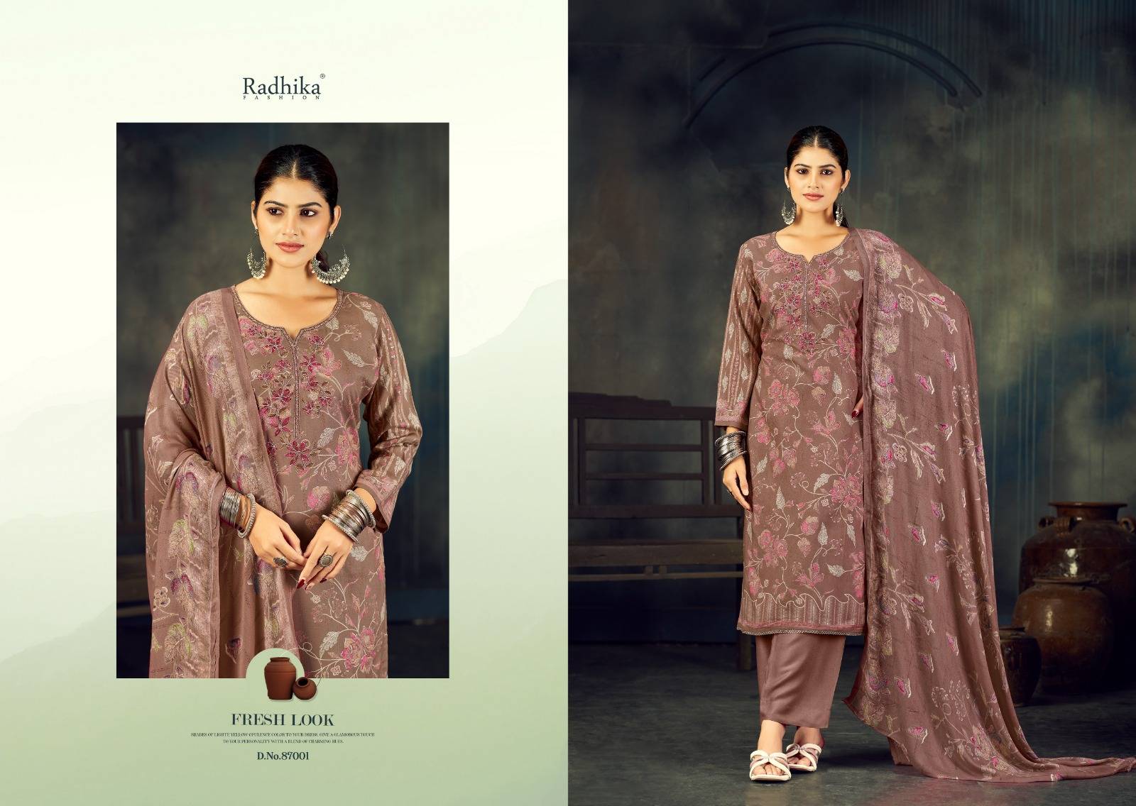 FIROZA by Azara 87001 TO 87004 SERIES Pakistani Stylish Embroidered PURE VISCOUSE COLLECTION At Wholesale Price
